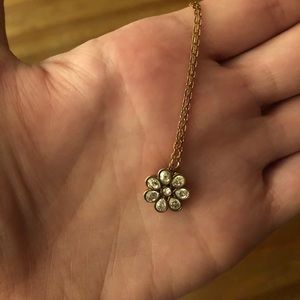 Rose Gold Flower Swarovski Necklace